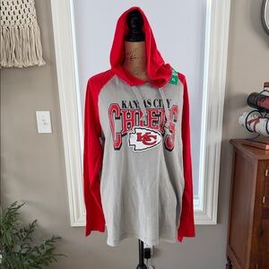 Kansas City Chiefs Long Sleeve Hoodie Tee Unisex XL
